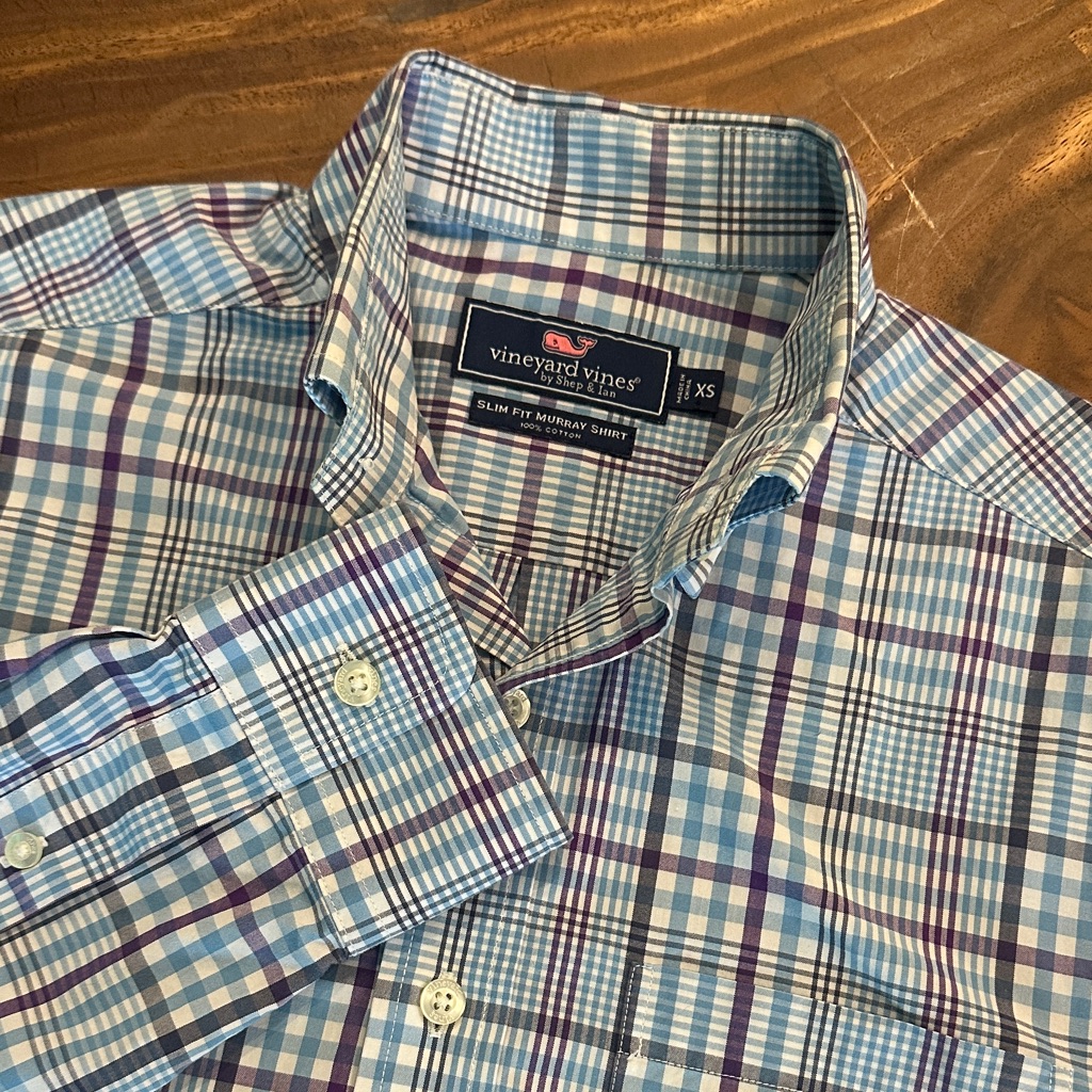 Vineyard Vines Slim Fit Murray Shirt Blue Plaid